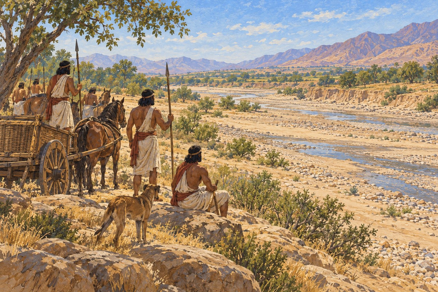 Interpretive illustration: Water and sand