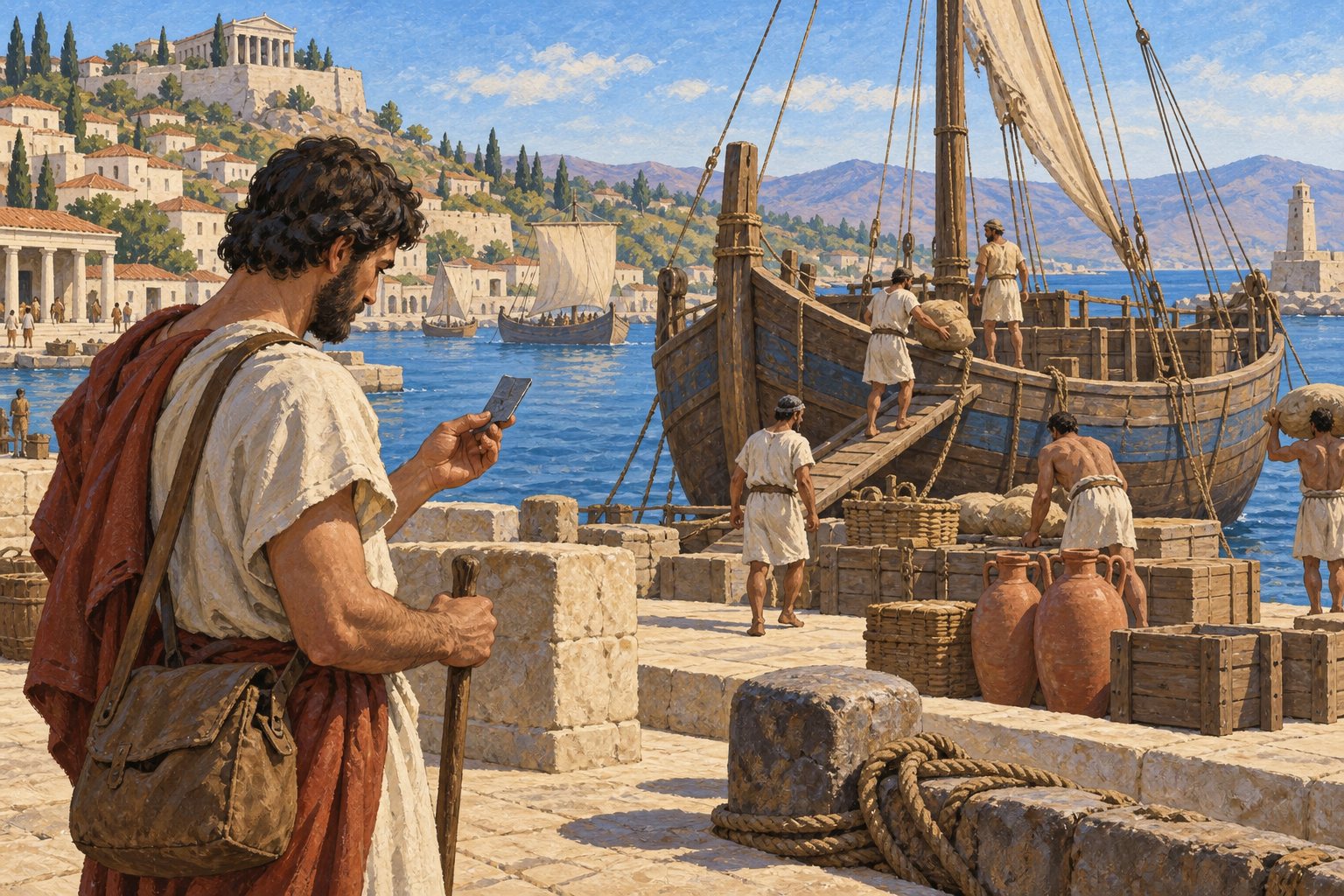 Interpretive illustration: Questions about a voyage