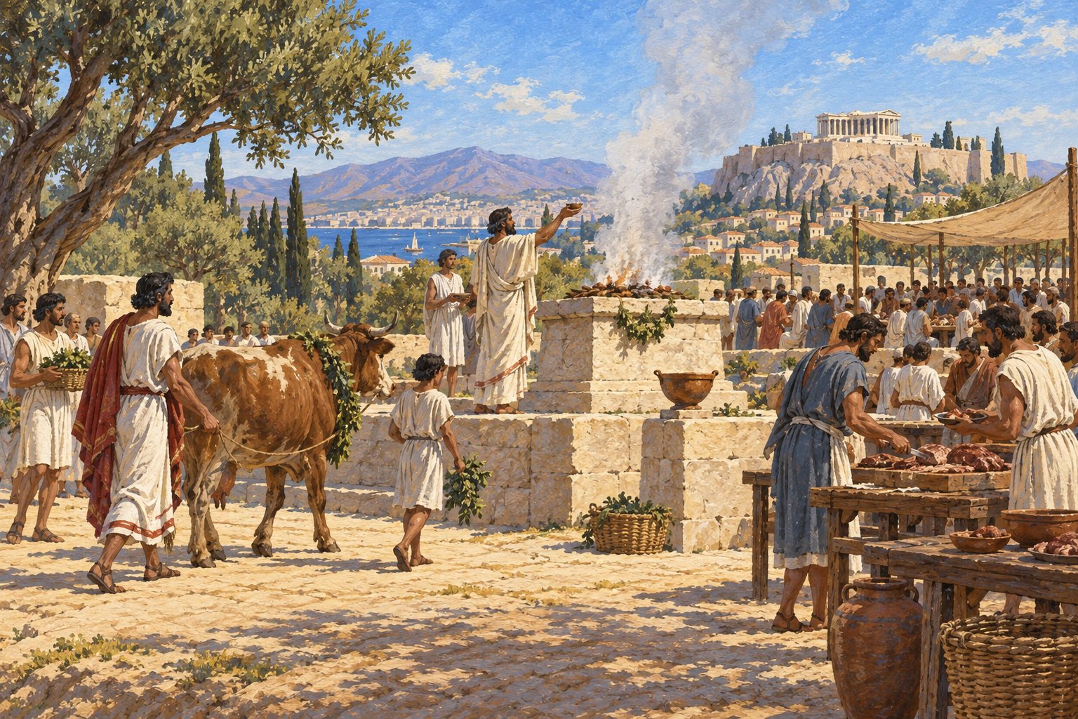 Interpretive illustration: Smoke above the altar