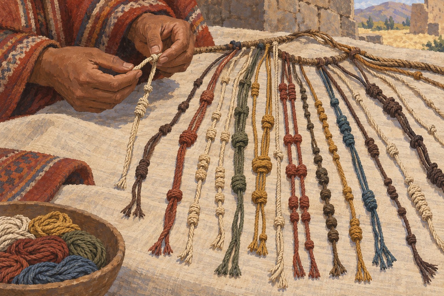 Interpretive illustration: Cords and knots
