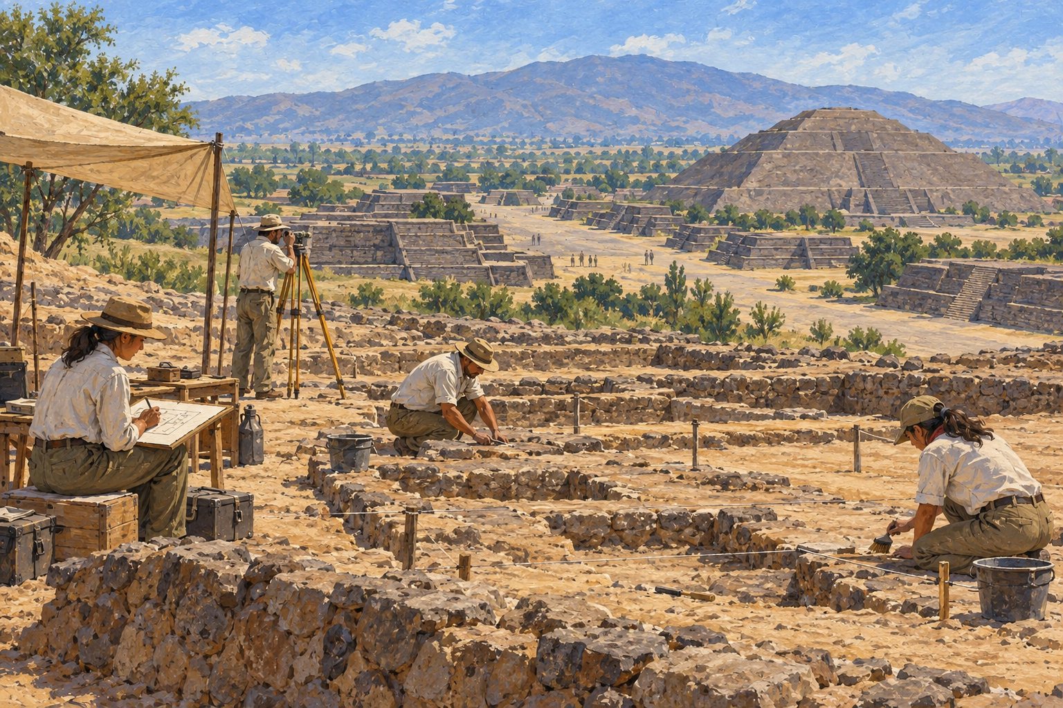 Interpretive illustration: The excavated platform