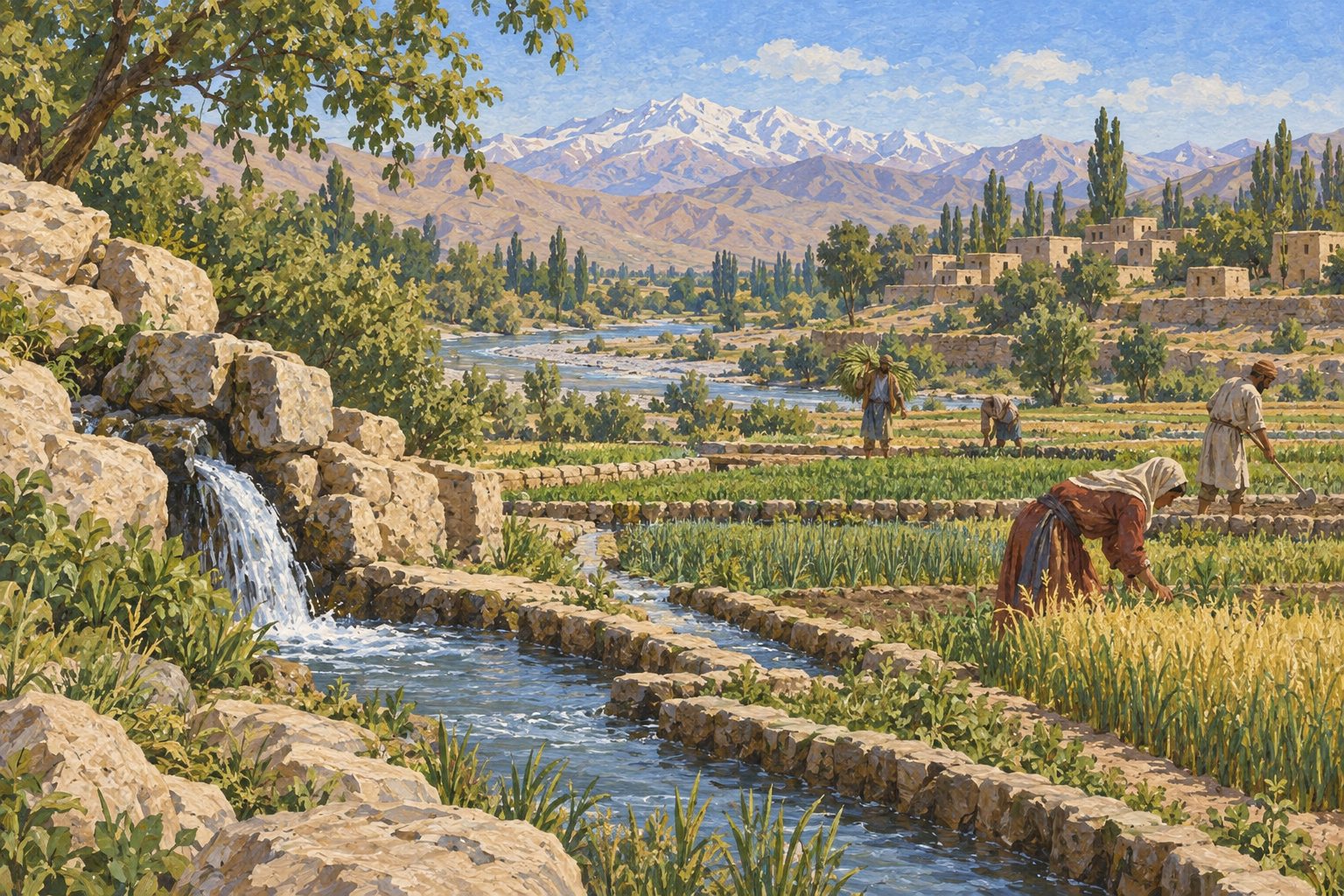 Interpretive illustration: Waters in the landscape