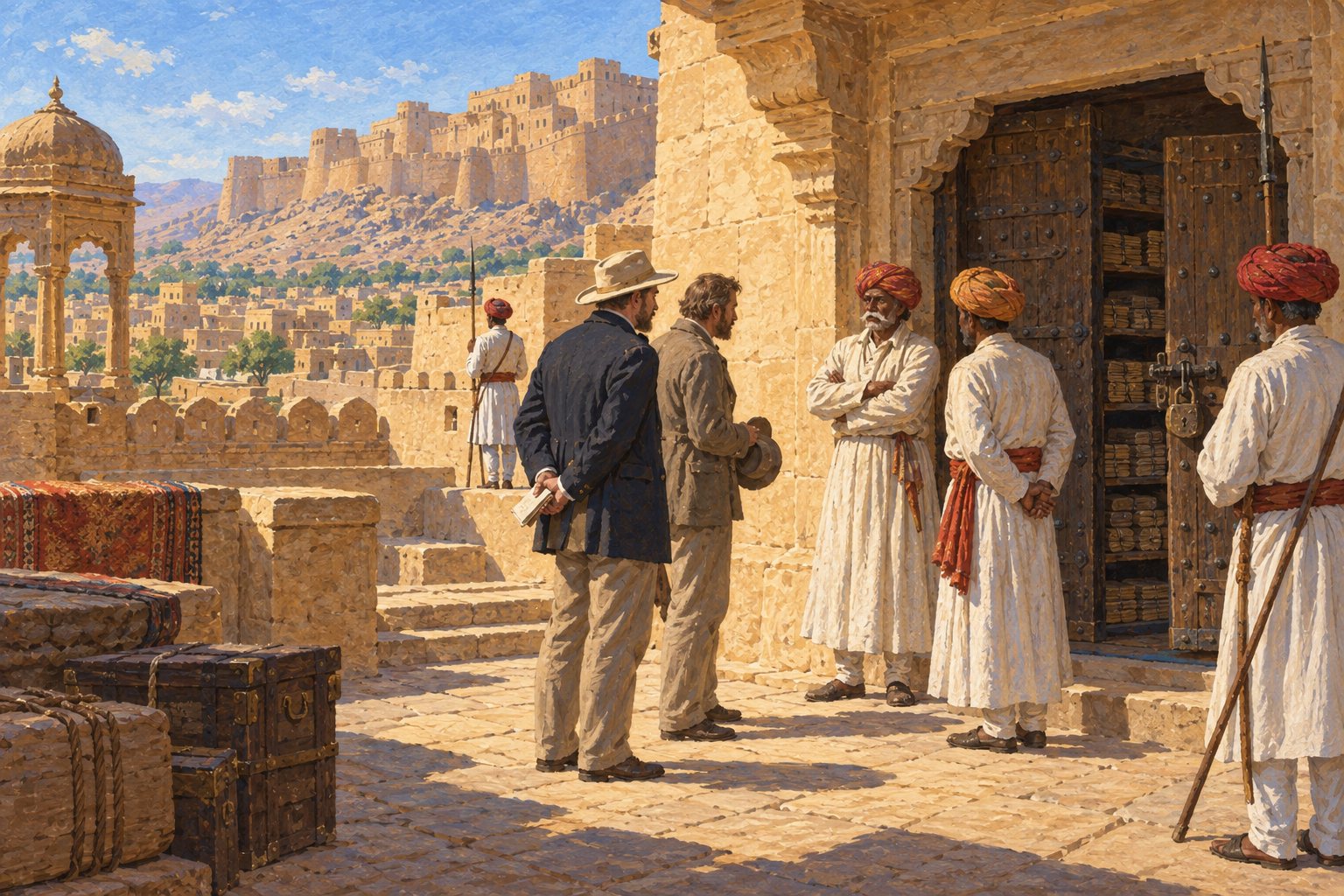 Interpretive illustration: The desert fort
