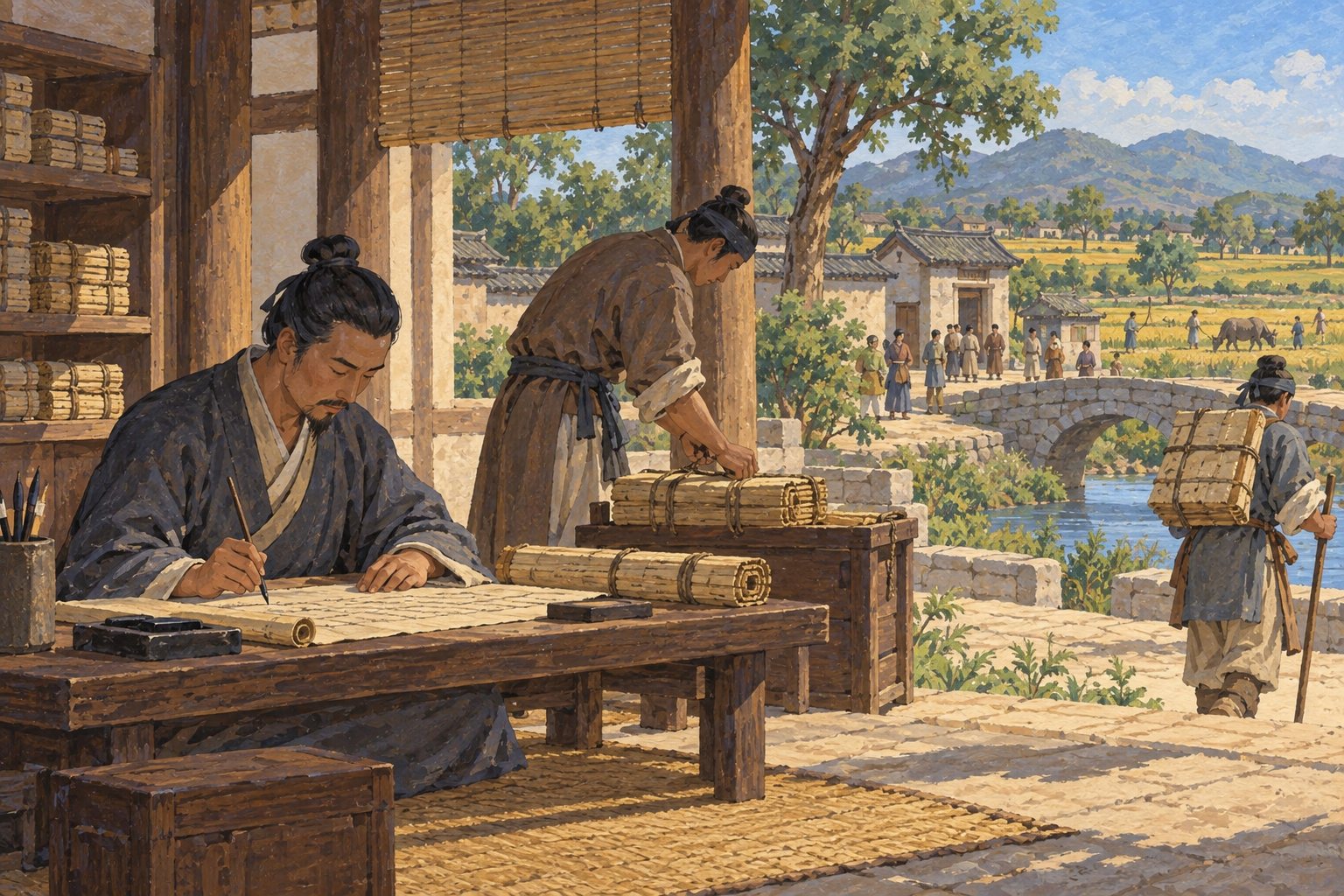 Interpretive illustration: Copying upward
