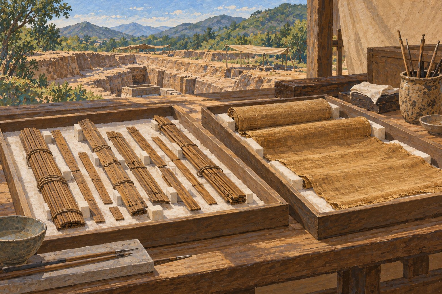 Interpretive illustration: Bamboo from the tomb