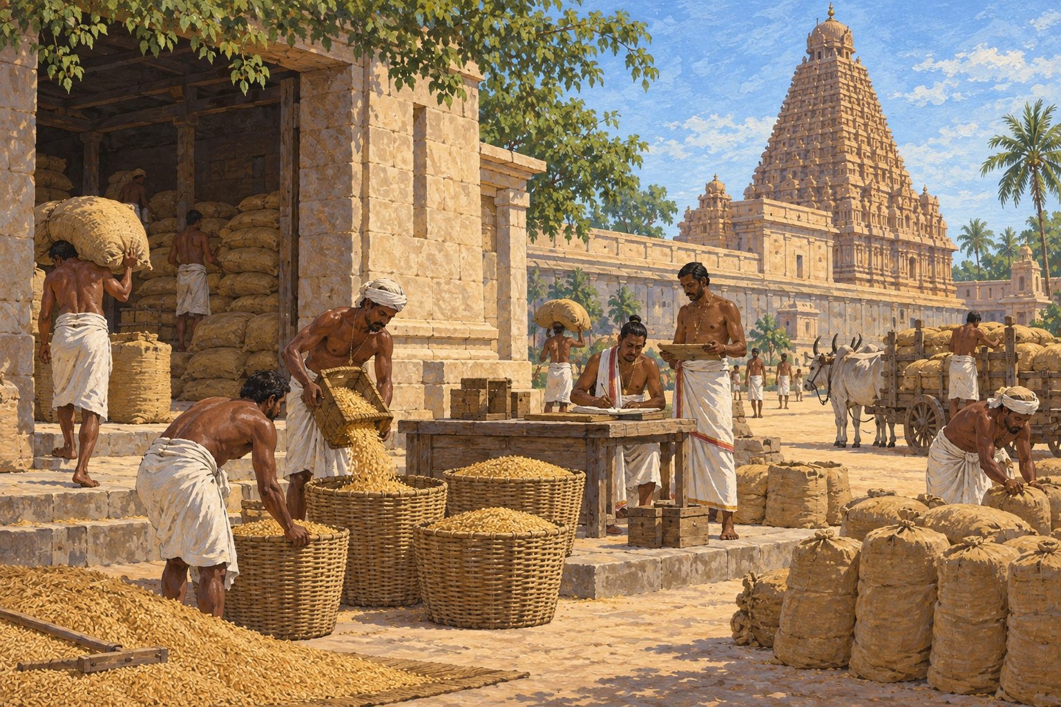 Interpretive illustration: Measuring the paddy