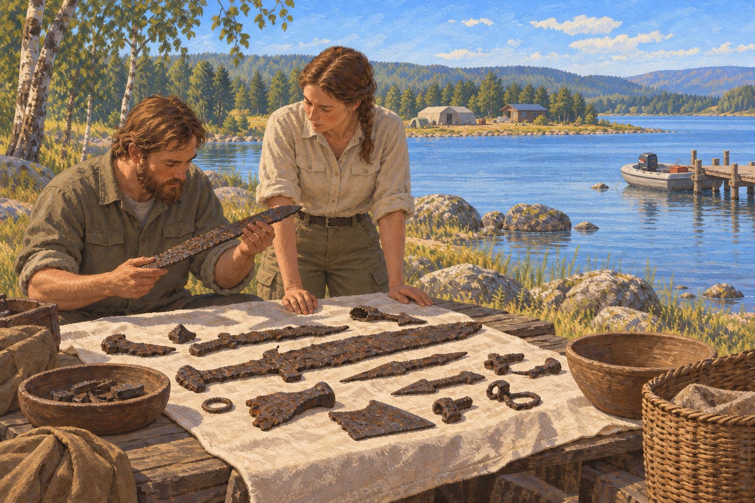 Interpretive illustration: At the lake edge