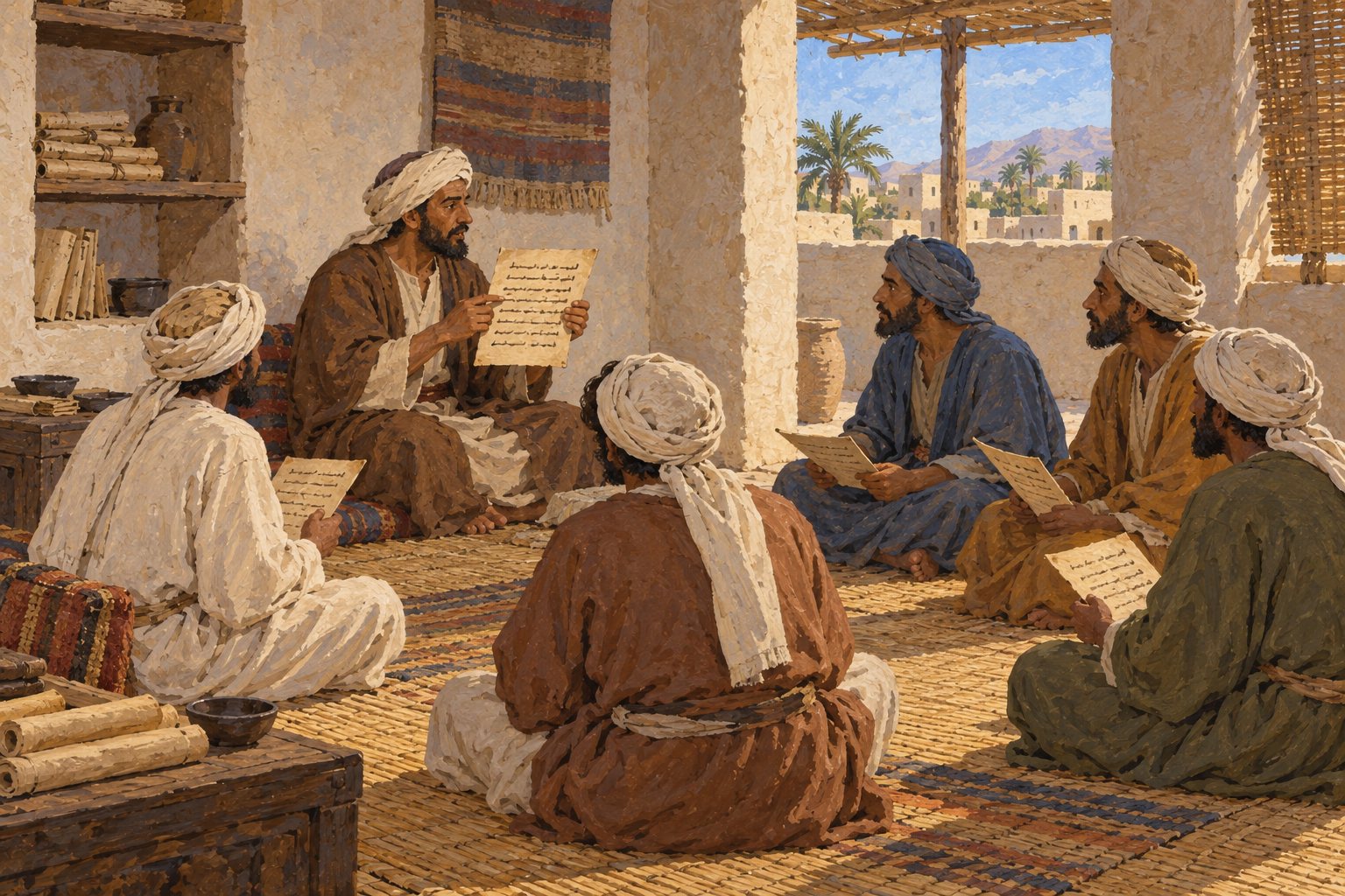 Interpretive illustration: Learning through recitation