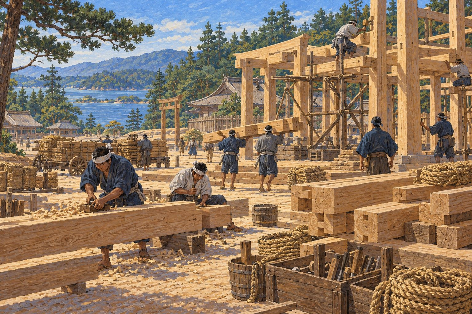 Interpretive illustration: Materials for rebuilding