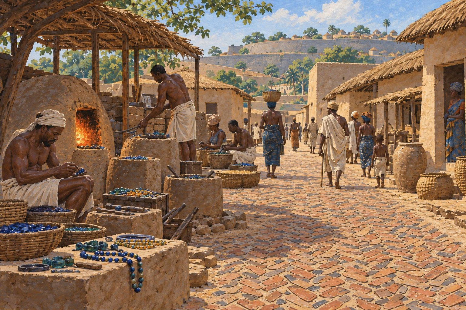Interpretive illustration: Pavements of potsherds