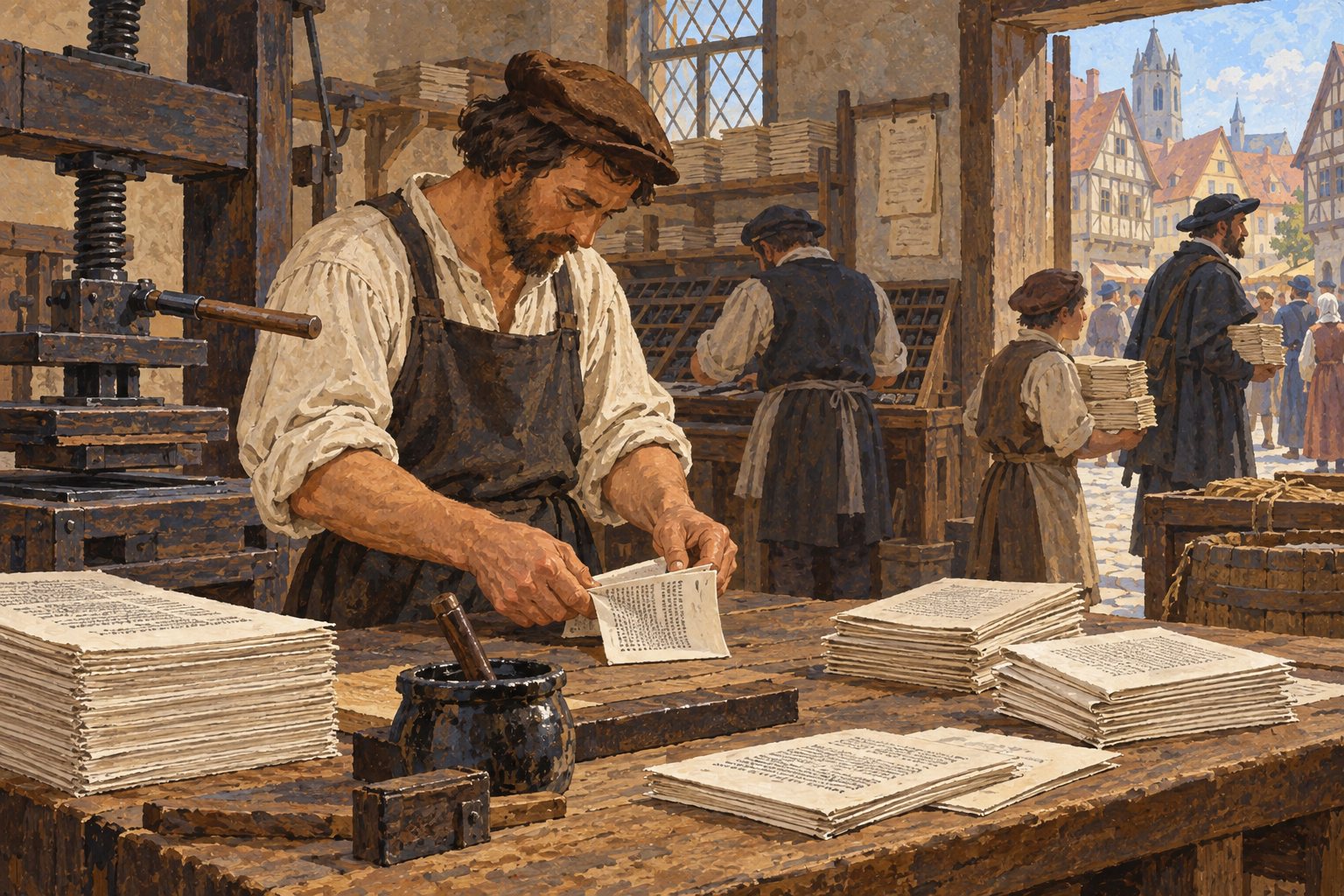 Interpretive illustration: Folding the quarto