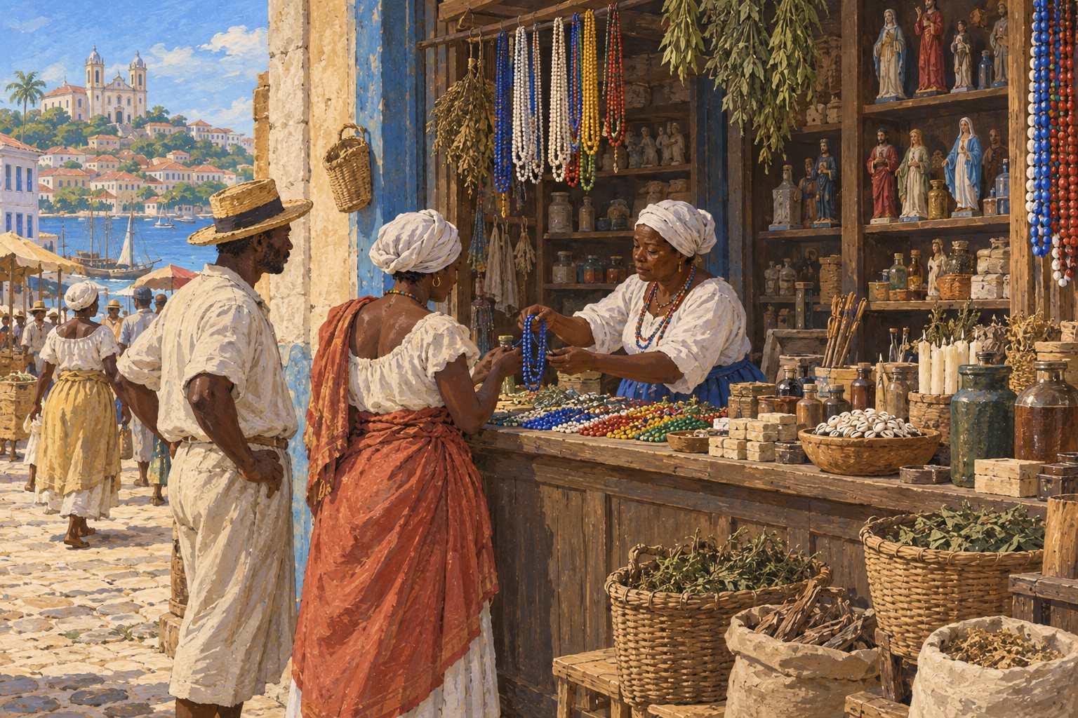 Interpretive illustration: Beads and supplies