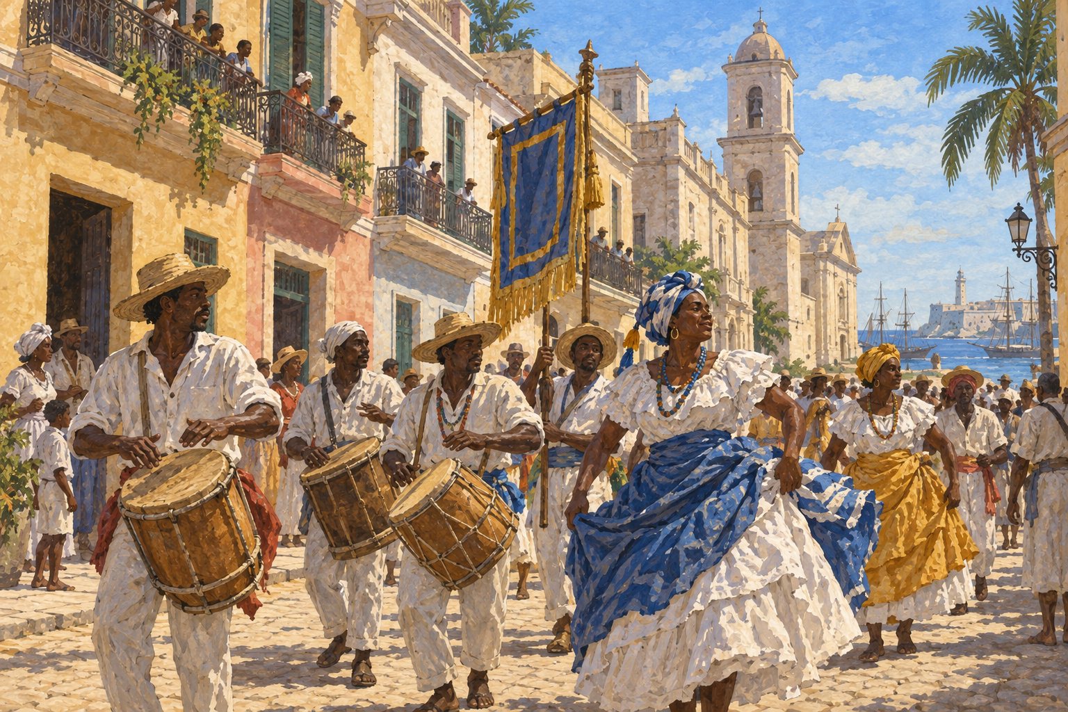 Interpretive illustration: The public procession
