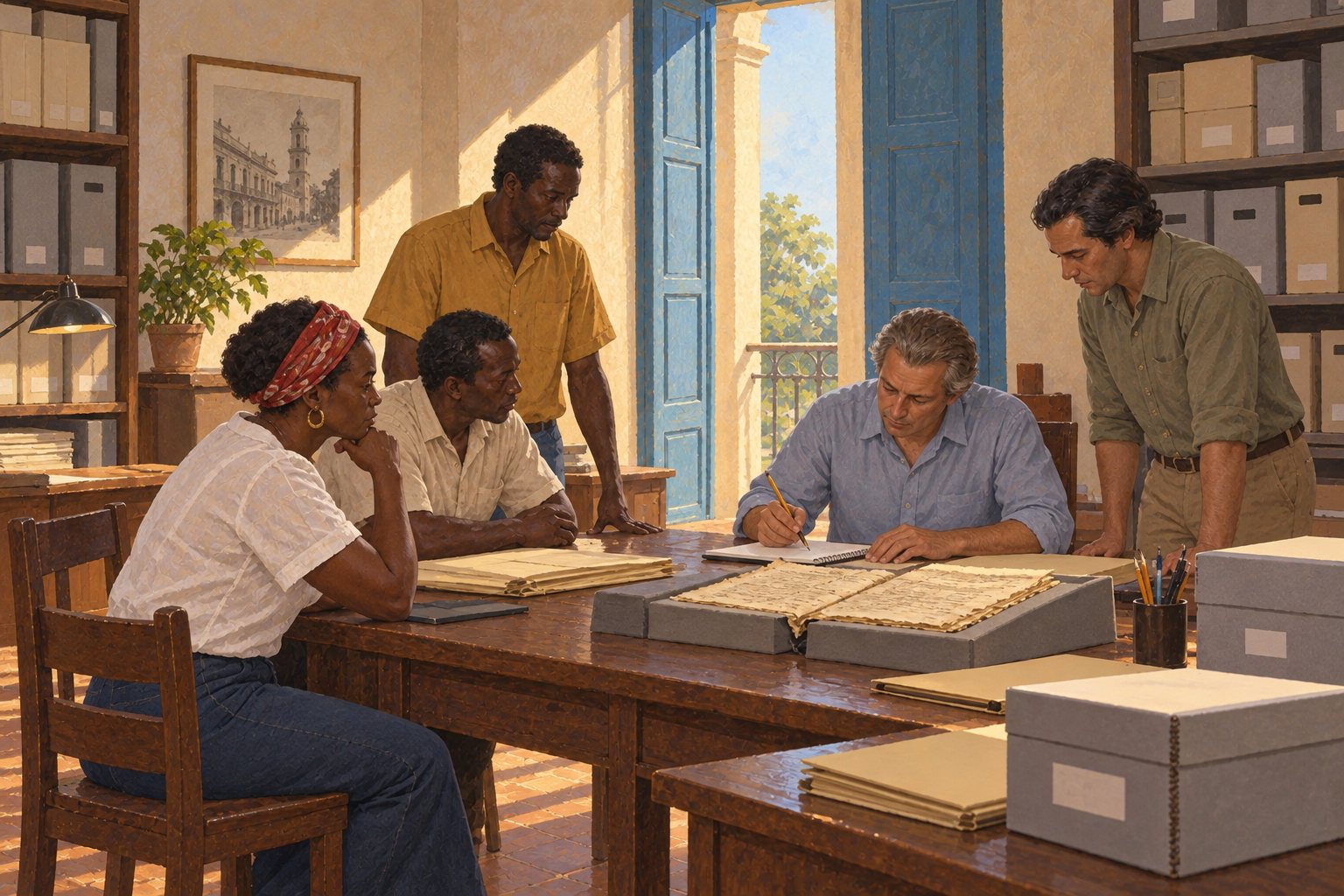 Interpretive illustration: The administrative papers