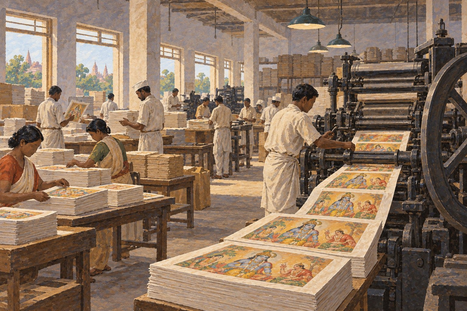 Interpretive illustration: The press floor