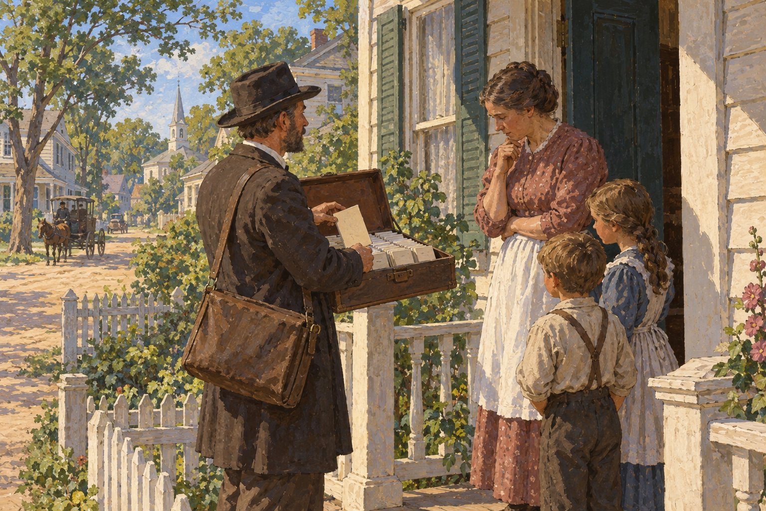 Interpretive illustration: The colporteur's case