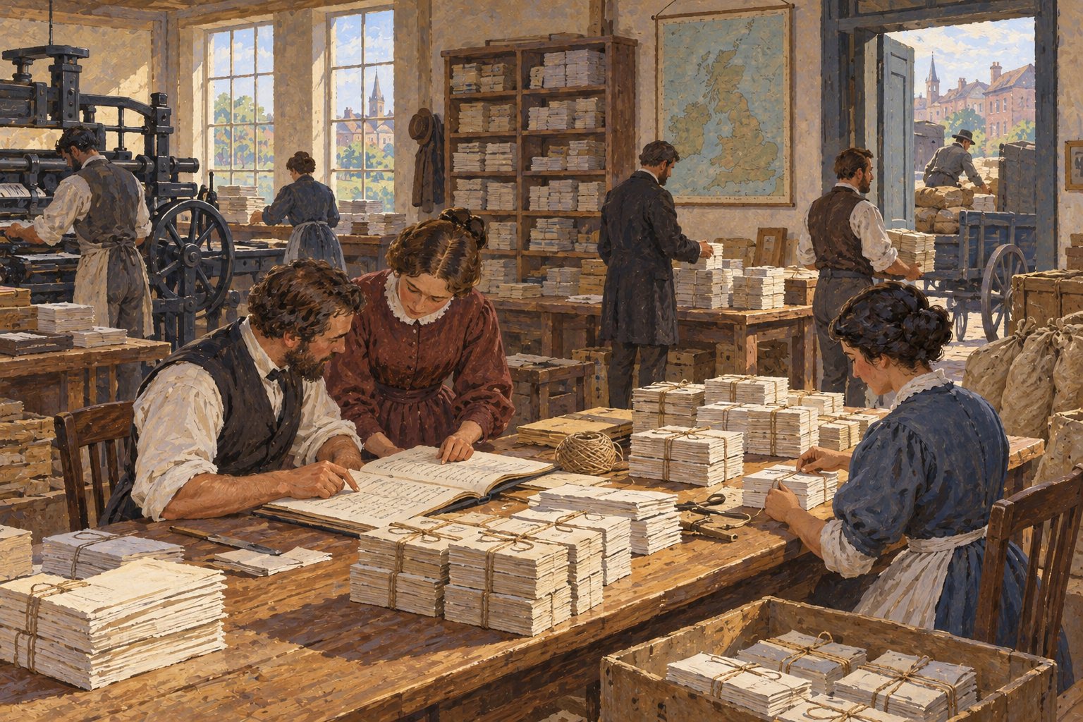 Interpretive illustration: The mailing list