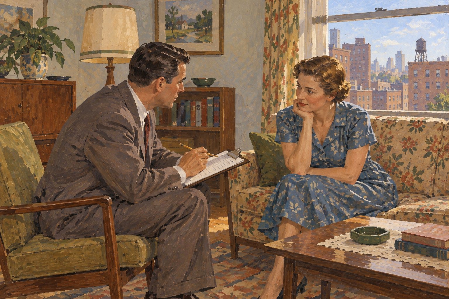 Interpretive illustration: A household interview