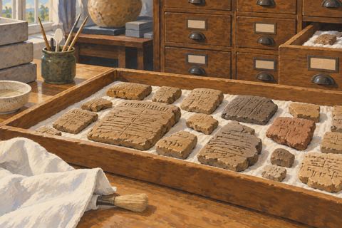 Interpretive illustration: An archive is a sample