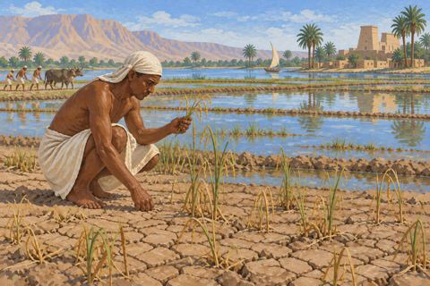 Interpretive illustration: A low flood