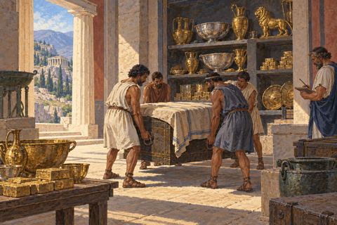 Interpretive illustration: Guarding the deposits