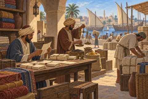Interpretive illustration: Letters from trade