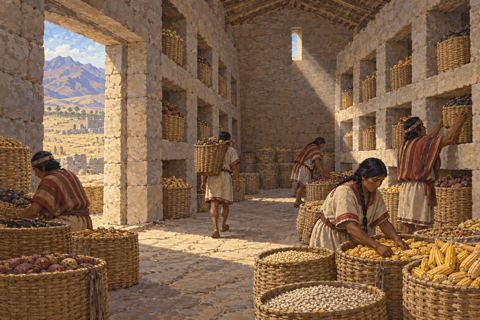 Interpretive illustration: Produce in storage