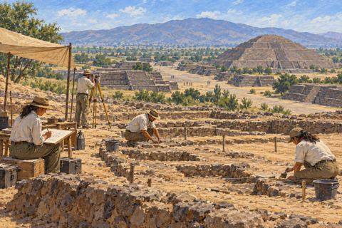 Interpretive illustration: The excavated platform