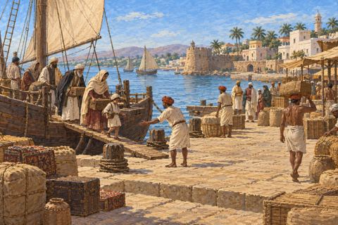 Interpretive illustration: The Gujarat shore
