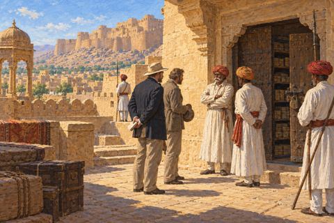 Interpretive illustration: The desert fort