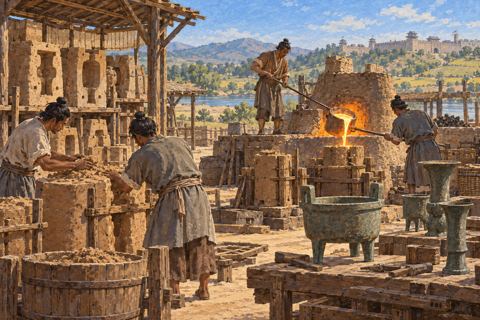 Interpretive illustration: Casting the vessel