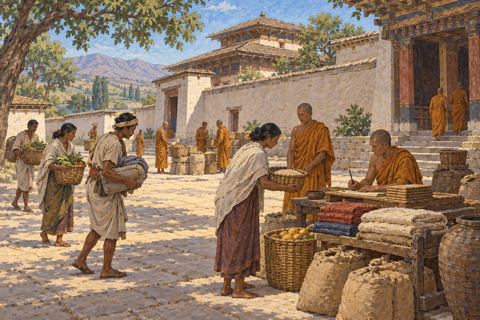 Interpretive illustration: Giving to the community