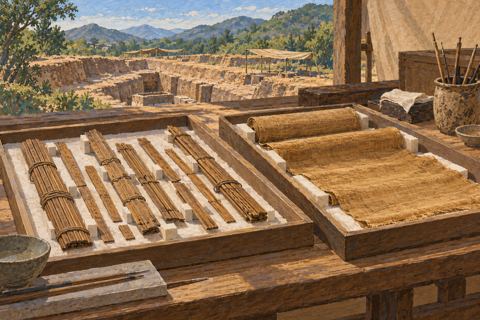 Interpretive illustration: Bamboo from the tomb