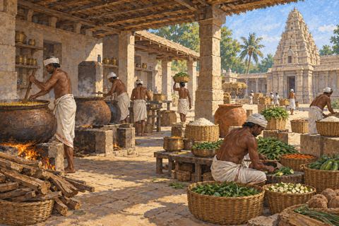 Interpretive illustration: The temple kitchen