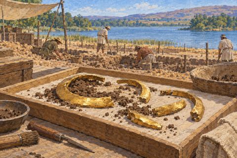Interpretive illustration: Gold removed from use