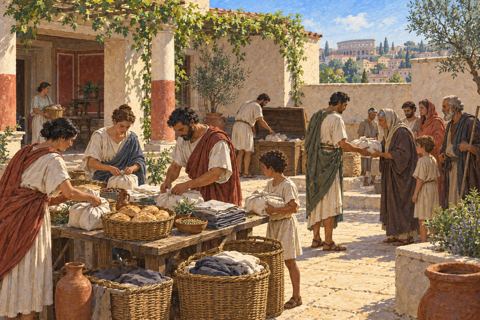 Interpretive illustration: Food and practical help