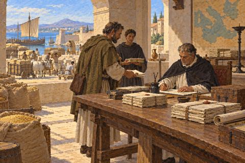 Interpretive illustration: The letter and the rent
