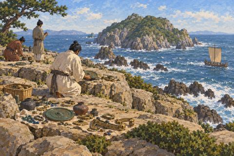 Interpretive illustration: Across the strait