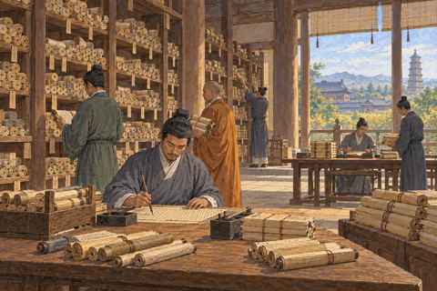 Interpretive illustration: Scrolls counted
