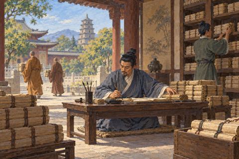 Interpretive illustration: The catalog desk