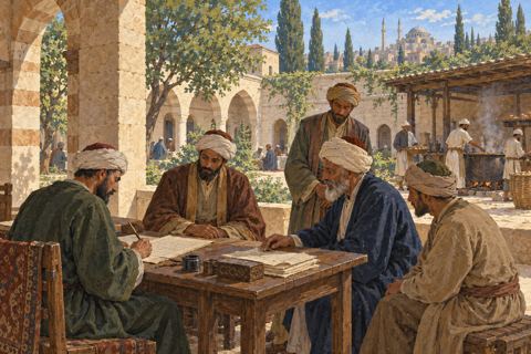 Interpretive illustration: Before the scribe
