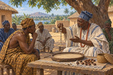 Interpretive illustration: Learning the instruments