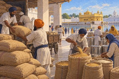 Interpretive illustration: Grain and ghee arrive