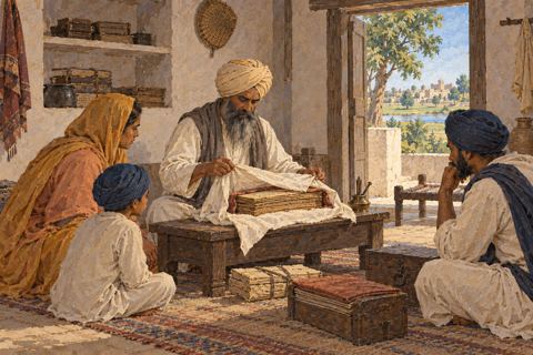 Interpretive illustration: A manuscript in custody