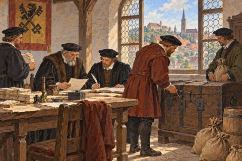 Interpretive illustration: The municipal chest