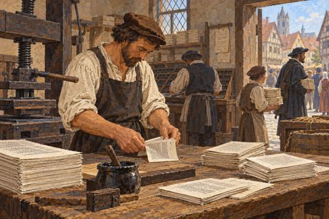 Interpretive illustration: Folding the quarto