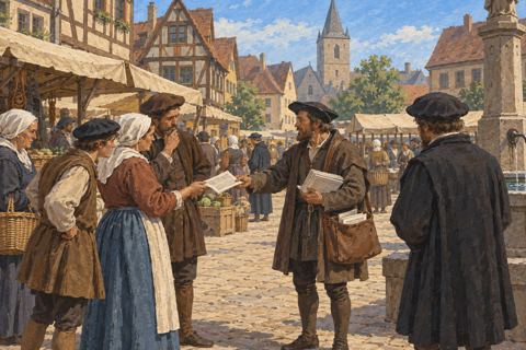 Interpretive illustration: The street seller