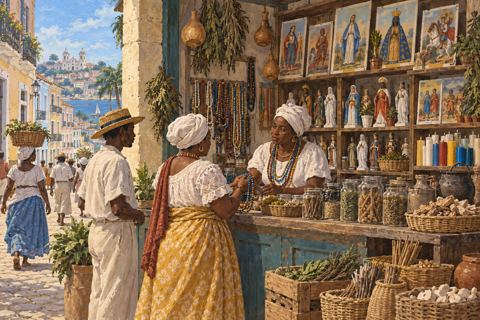 Interpretive illustration: A print in the shop