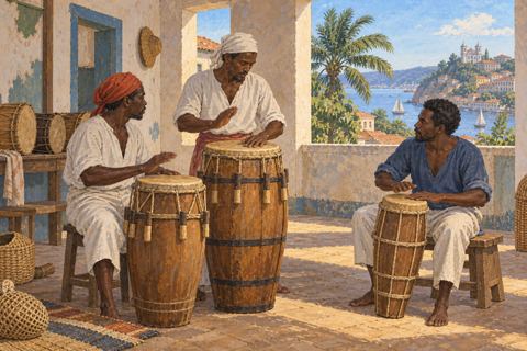 Interpretive illustration: A Brazilian rehearsal