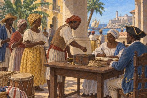Interpretive illustration: Dues for the community